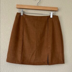 Mittoshop Classic Brown Mini Skirt. 90% polyester 10% spandex.NWT- boutique item